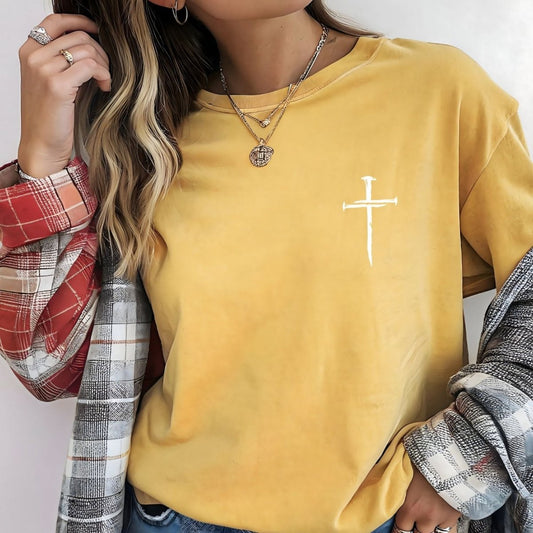 Three Nail Cross Women's Christian T Shirt (Multiple Colors) T-Shirt