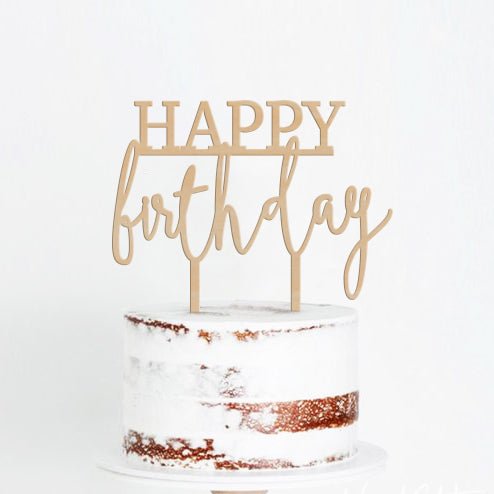 âHappy Birthdayâ Cake Topper - VividEditions