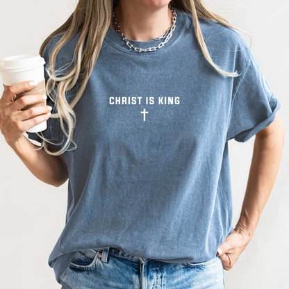Christ Is King Cross Christian Faith Graphic Jesus T-Shirt