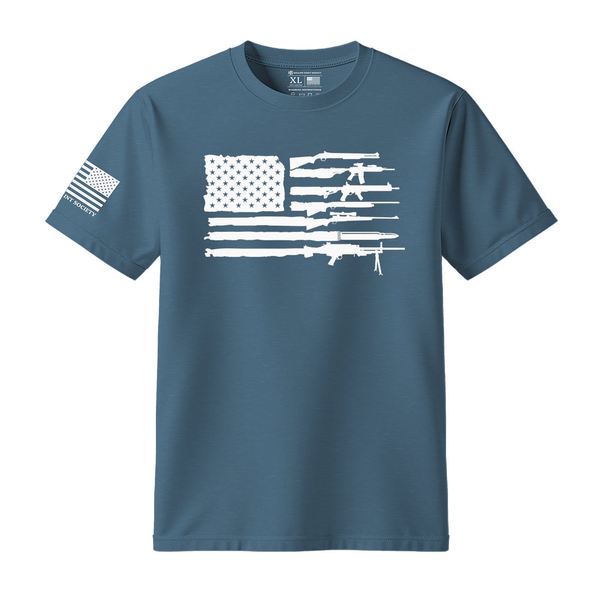 2A American Flag T-Shirt - Hollow Point Society - T-Shirt