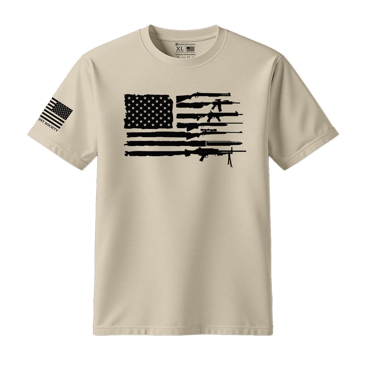 2A American Flag T-Shirt - Hollow Point Society - T-Shirt