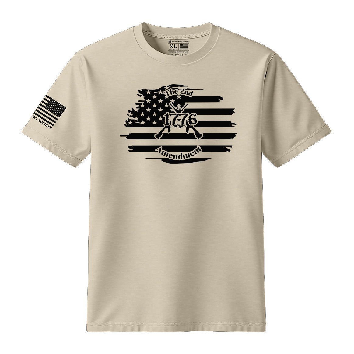 2nd Amendment 1776 American Flag T-Shirt - Hollow Point Society - T-Shirt