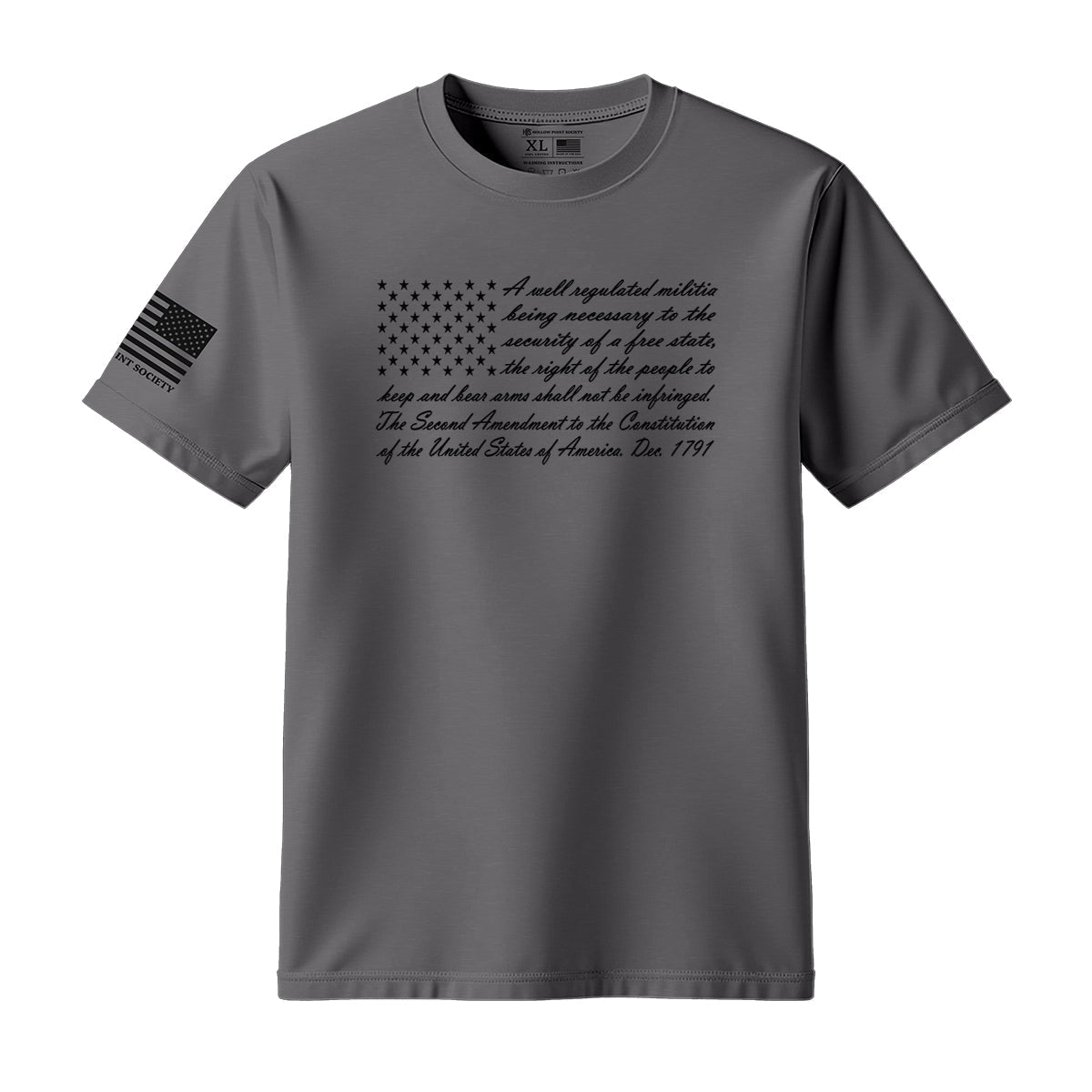 2nd Amendment American Flag T-Shirt - Hollow Point Society - T-Shirt