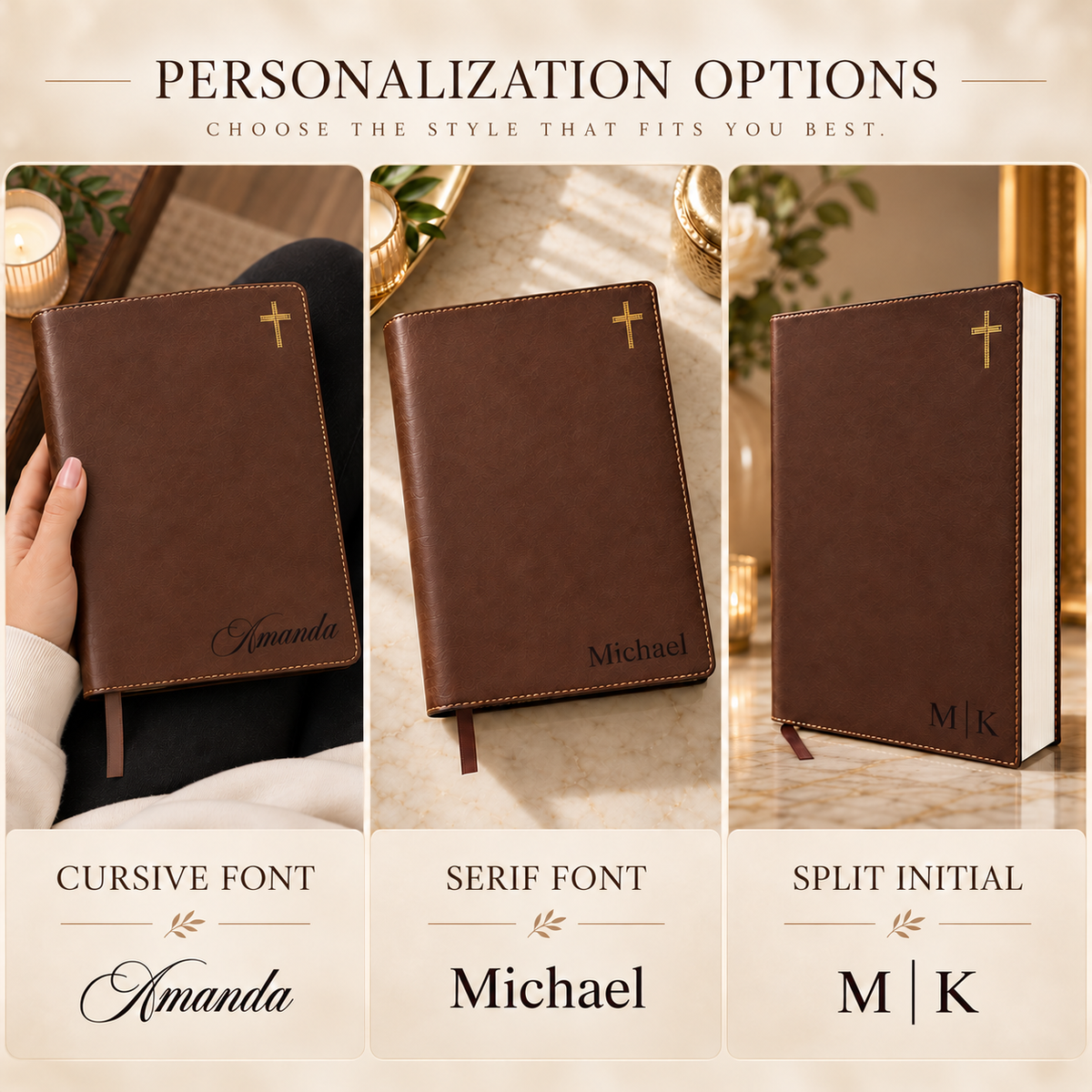 Personalized NIV Journal Bible | Custom Engraved Name or Monogram