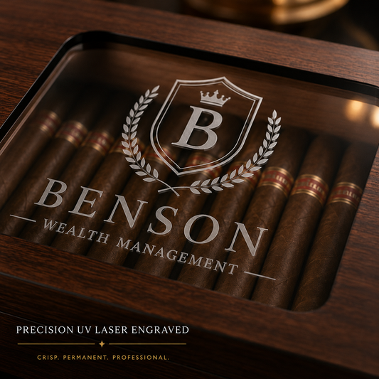 Custom Logo Cigar Humidor with Digital Hygrometer