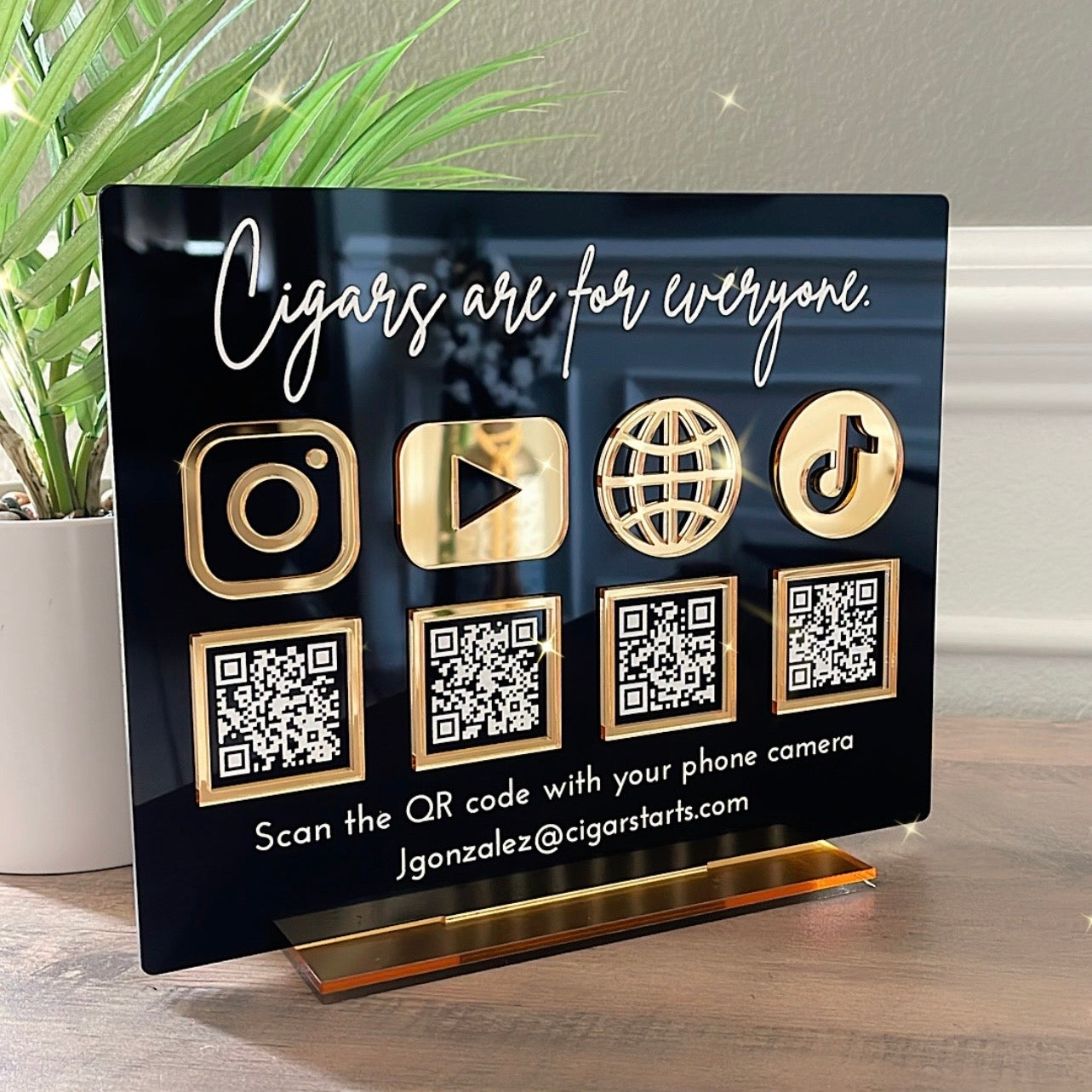 Multi (4) QR Code Business Social Media Sign