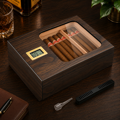 Personalized Signature Cigar Humidor | Engraved Cigar Box