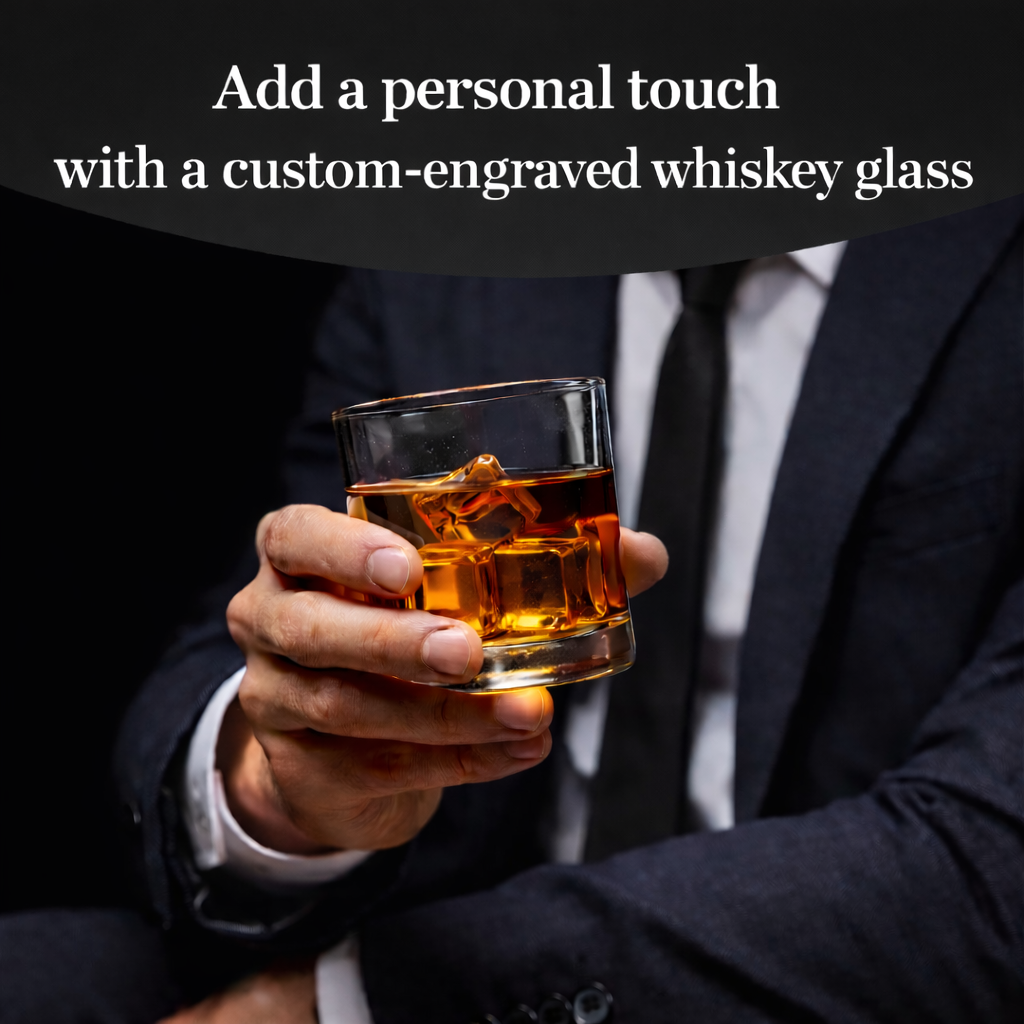 Personalized Deer Antler Whiskey Glass