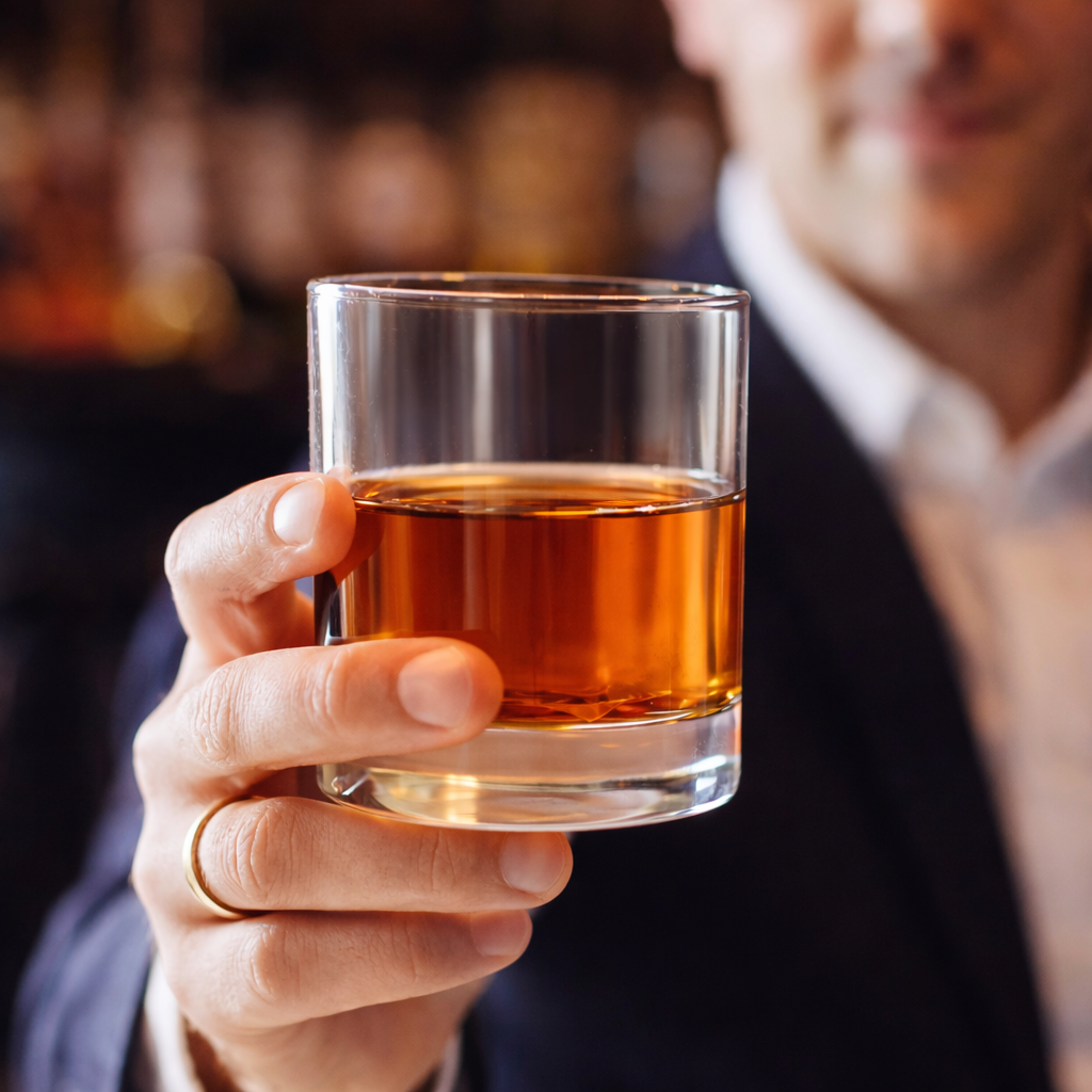 Personalized Deer Antler Whiskey Glass
