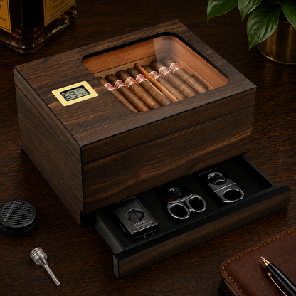 Personalized Signature Cigar Humidor | Engraved Cigar Box
