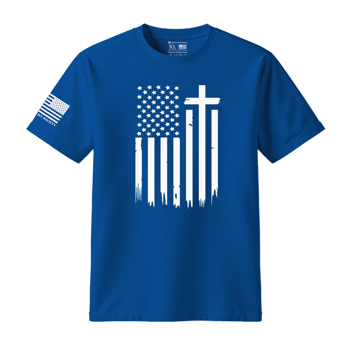 American Flag Cross T-Shirt - Hollow Point Society - T-Shirt