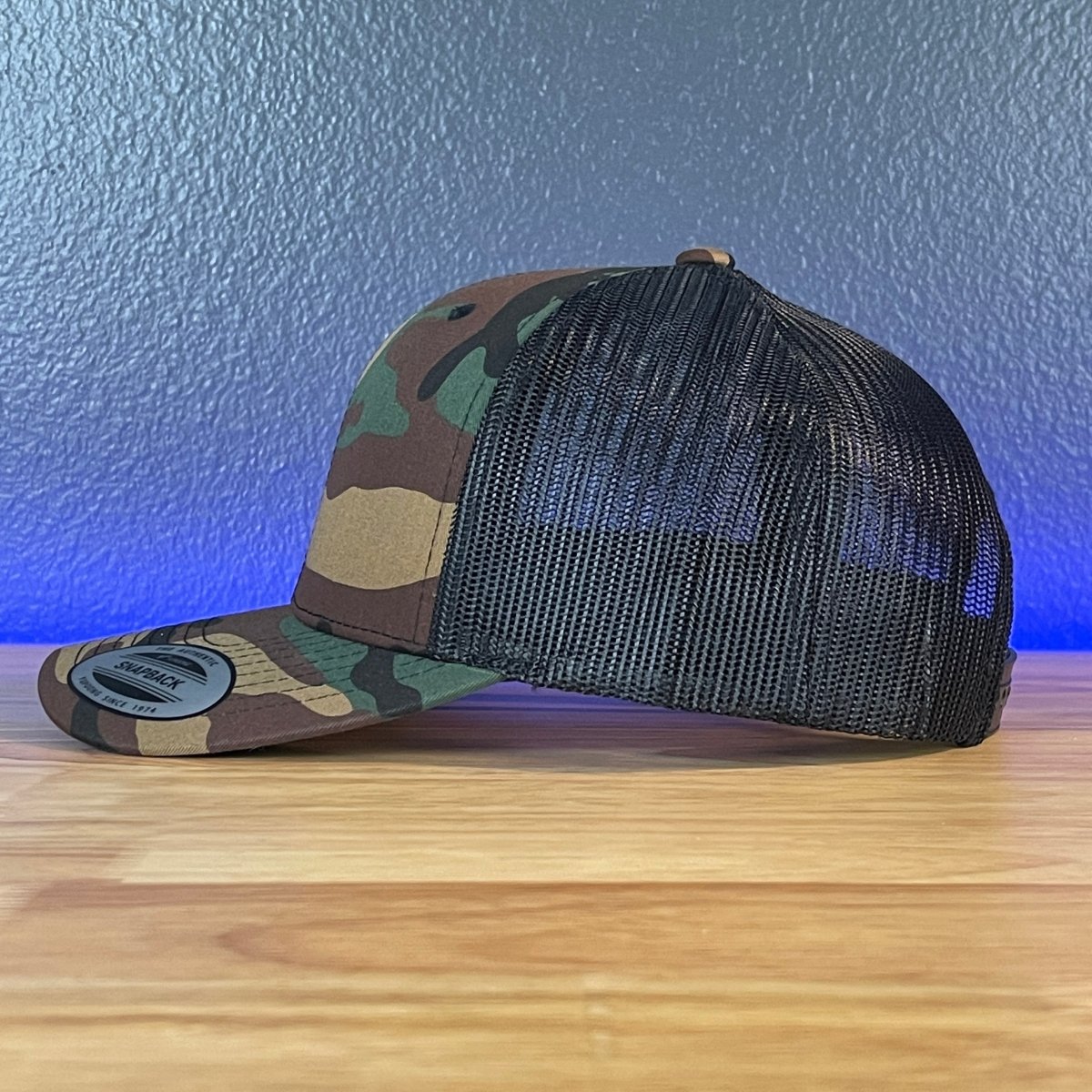 American Flag Patriotic SnapBack Trucker Patch Hat Camo/Black Patch Hat - VividEditions