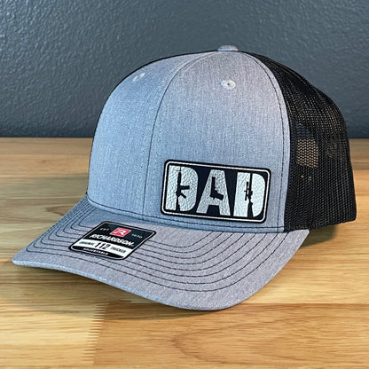 DAD 2A 2nd Amendment Patriotic Side Leather Patch Hat Blk/Silv Patch Hat