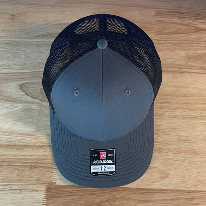 2ND AMENDMENT AMERICAN FLAG Patriotic Leather Patch Hat Charcoal/Black