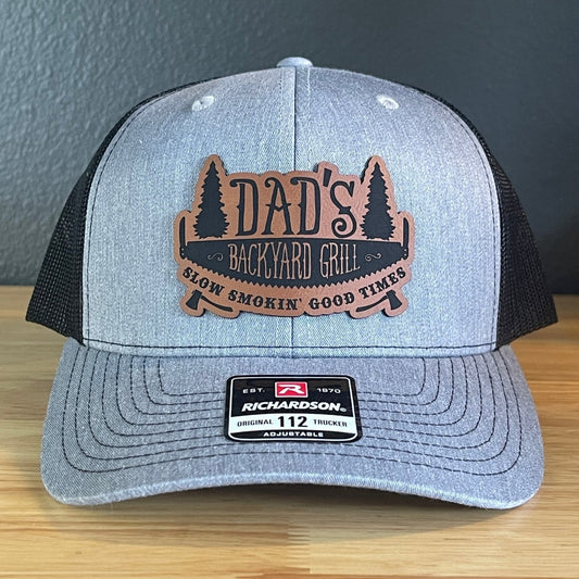 Dad's Backyard Grill BBQ Patch SnapBack Trucker Hat Patch Hat