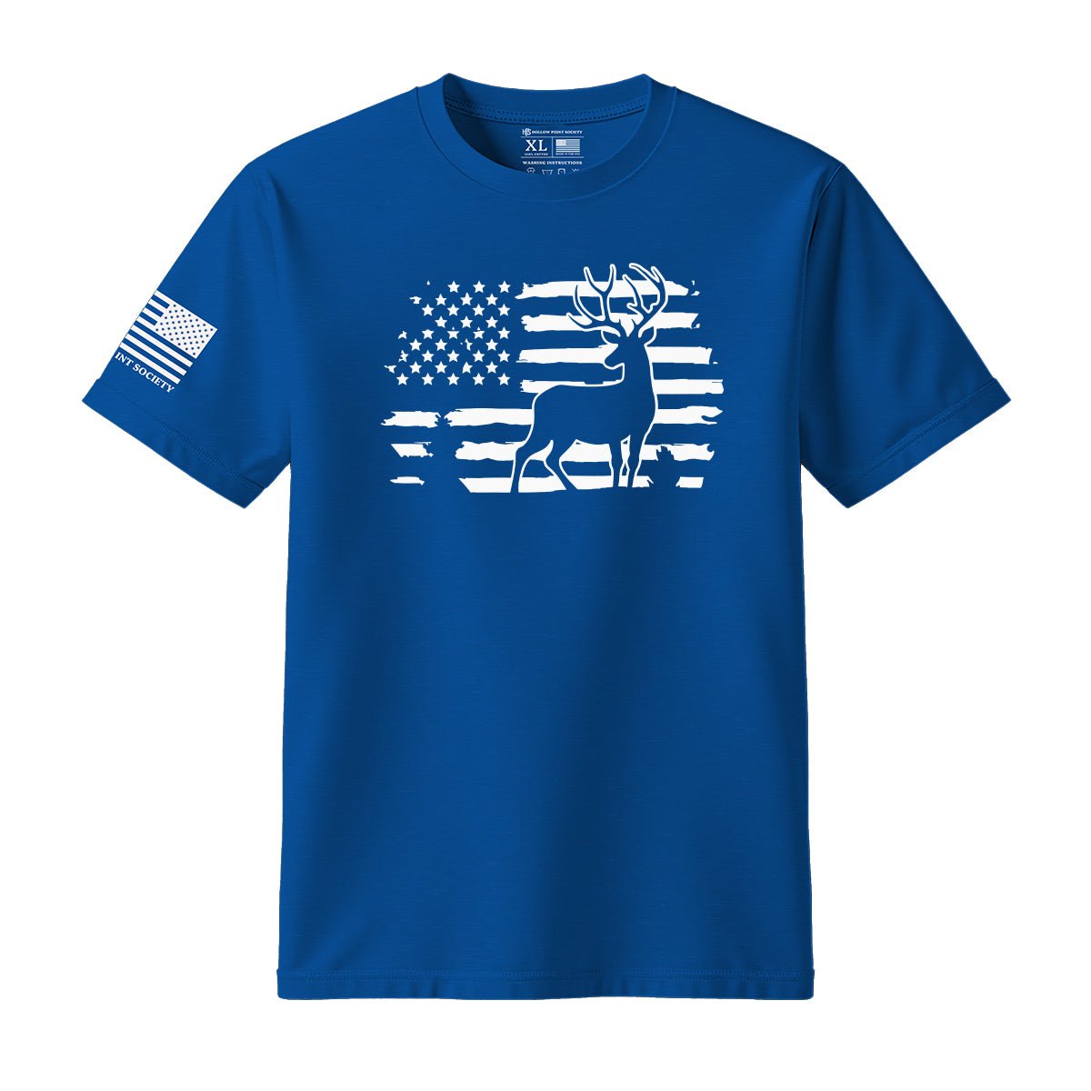 Deer Hunting American Flag T-Shirt - Hollow Point Society - T-Shirt