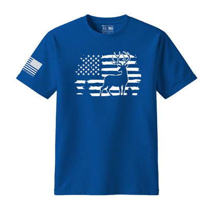 Deer Hunting American Flag T-Shirt - Hollow Point Society - T-Shirt