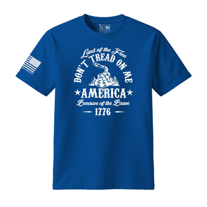 Don't Tread On Me Land Of The Free Gadsden T-Shirt - Hollow Point Society - T-Shirt