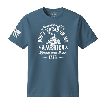 Don't Tread On Me Land Of The Free Gadsden T-Shirt - Hollow Point Society - T-Shirt
