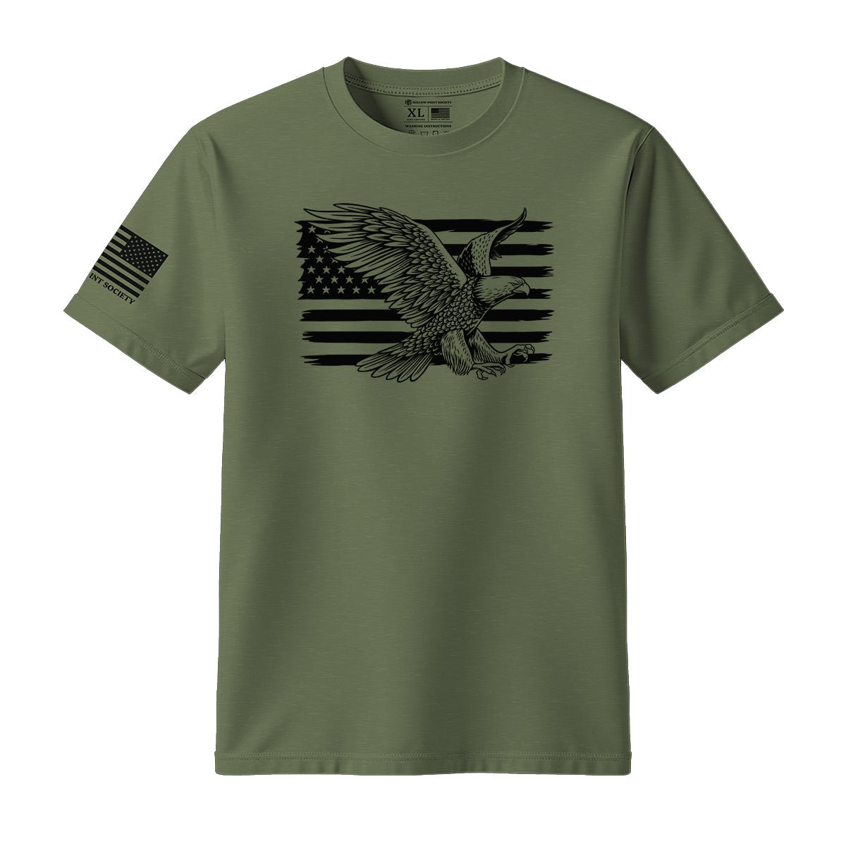 Eagle American Flag T-Shirt - Hollow Point Society - T-Shirt