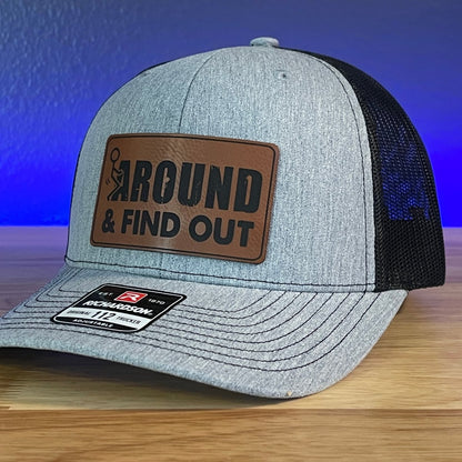F Around And Find Out Leather Patch Hat Patch Hat