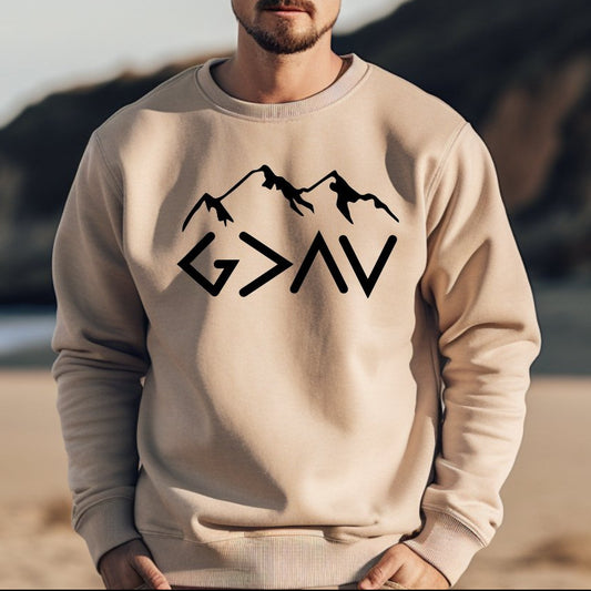 God Is Greater Than The Highs And Lows Men's Christian Sweatshirt (3 colors) Sweater