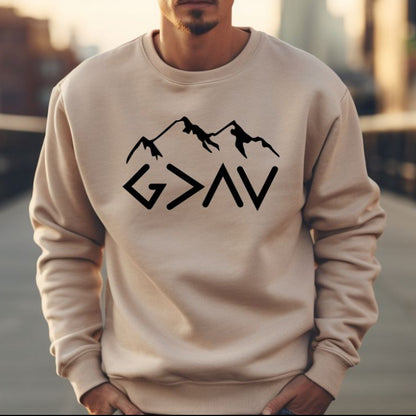 God Is Greater Than The Highs And Lows Men's Christian Sweatshirt (3 colors) Sweater