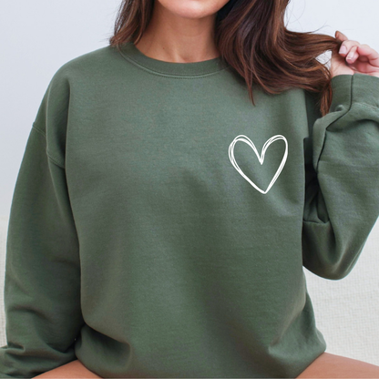 Valentine’s Day Sweatshirt for Women, Simple Heart Sweater
