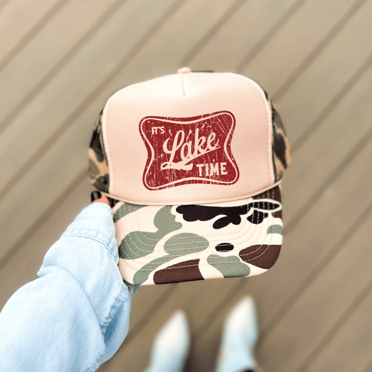 It's Lake Time Summer Country Classic Foam Trucker Hat Trucker Hat