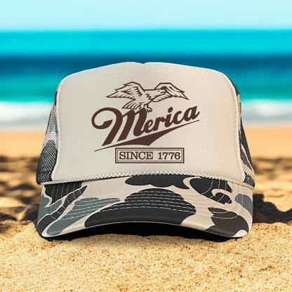 Merica Since 1776 Independence Day Summer Classic Foam Trucker Hat Trucker Hat