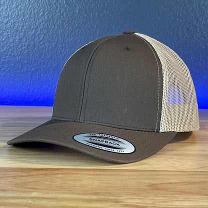 Only Dads Funny Leather Patch Hat Brown/Khaki Patch Hat