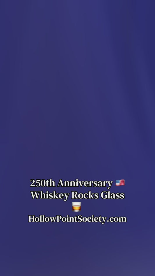 United States 250th Anniversary Engraved Rocks Whiskey Glass, USA Patriotic Gift For Him
