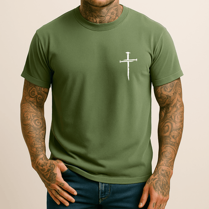 Three Nail Cross Men's Christian T Shirt T-Shirt