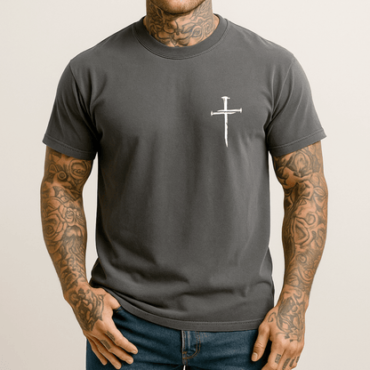 Three Nail Cross Men's Christian T Shirt T-Shirt