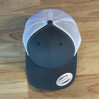 UNVAXXED & OVER TAXED Leather Patch Hat Rawhide Charcoal/White Patch Hat