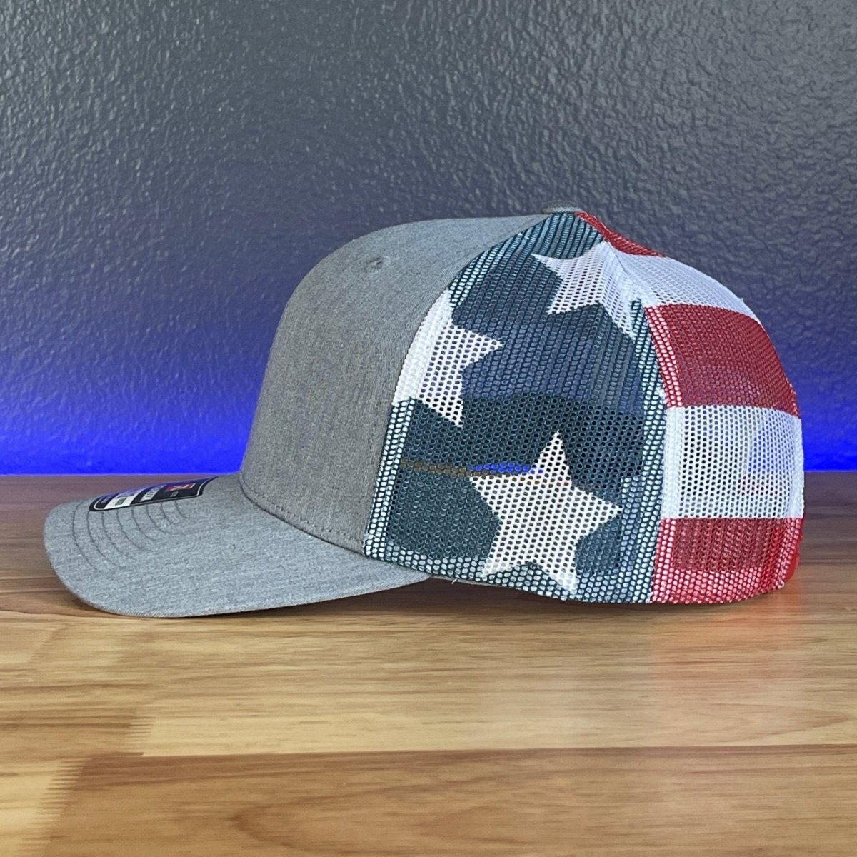 We The People American Flag Constitution Patriotic Leather Patch SnapBack Trucker Hat Stars & Stripes Patch Hat