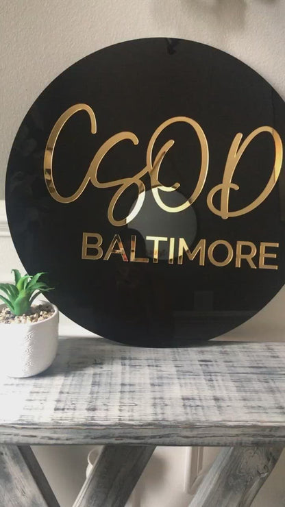 Round 3D Acrylic Name Sign