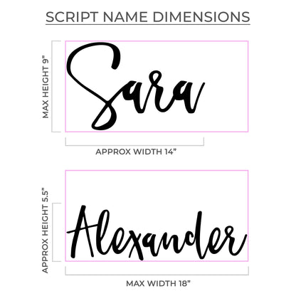 18” Acrylic Small Personalized Name Sign - VividEditions
