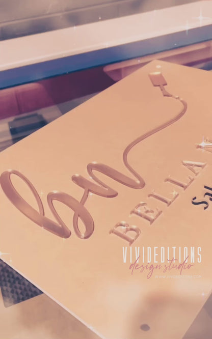 Double Initial Nail Salon Business Logo Sign