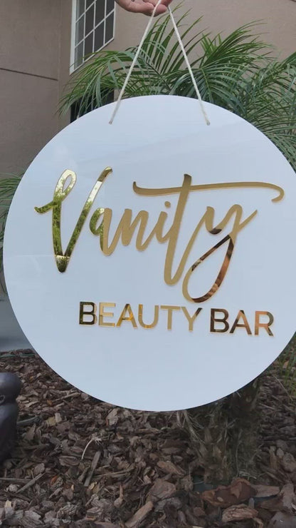 Round 3D Acrylic Name Sign