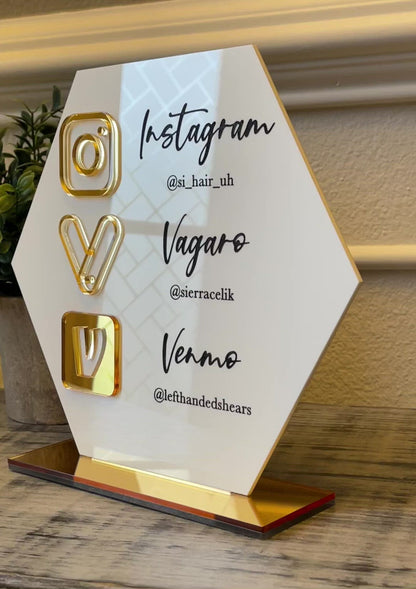Social Media Business Sign - Triple Icon