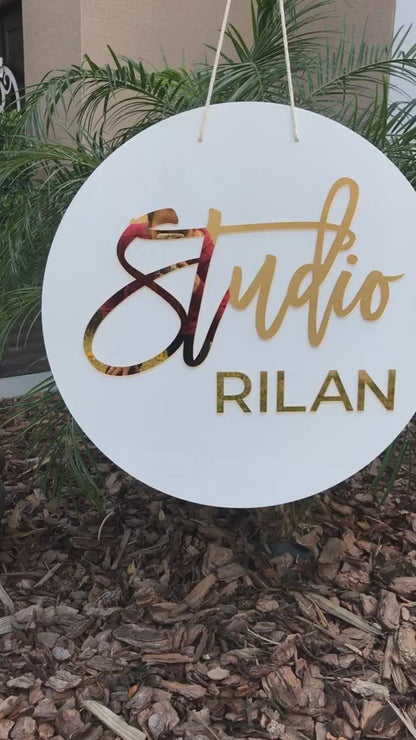 Round 3D Acrylic Name Sign