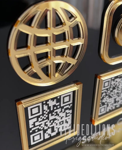 Multi (4) QR Code Business Social Media Sign