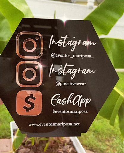 Social Media Business Sign - Triple Icon