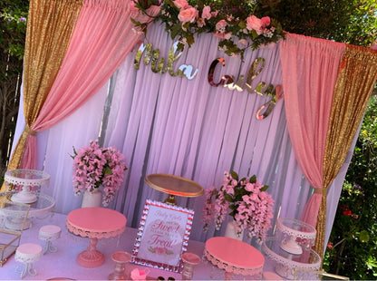 First & Middle Name Backdrop Sign, Acrylic or Wood - 2pc Set - VividEditions