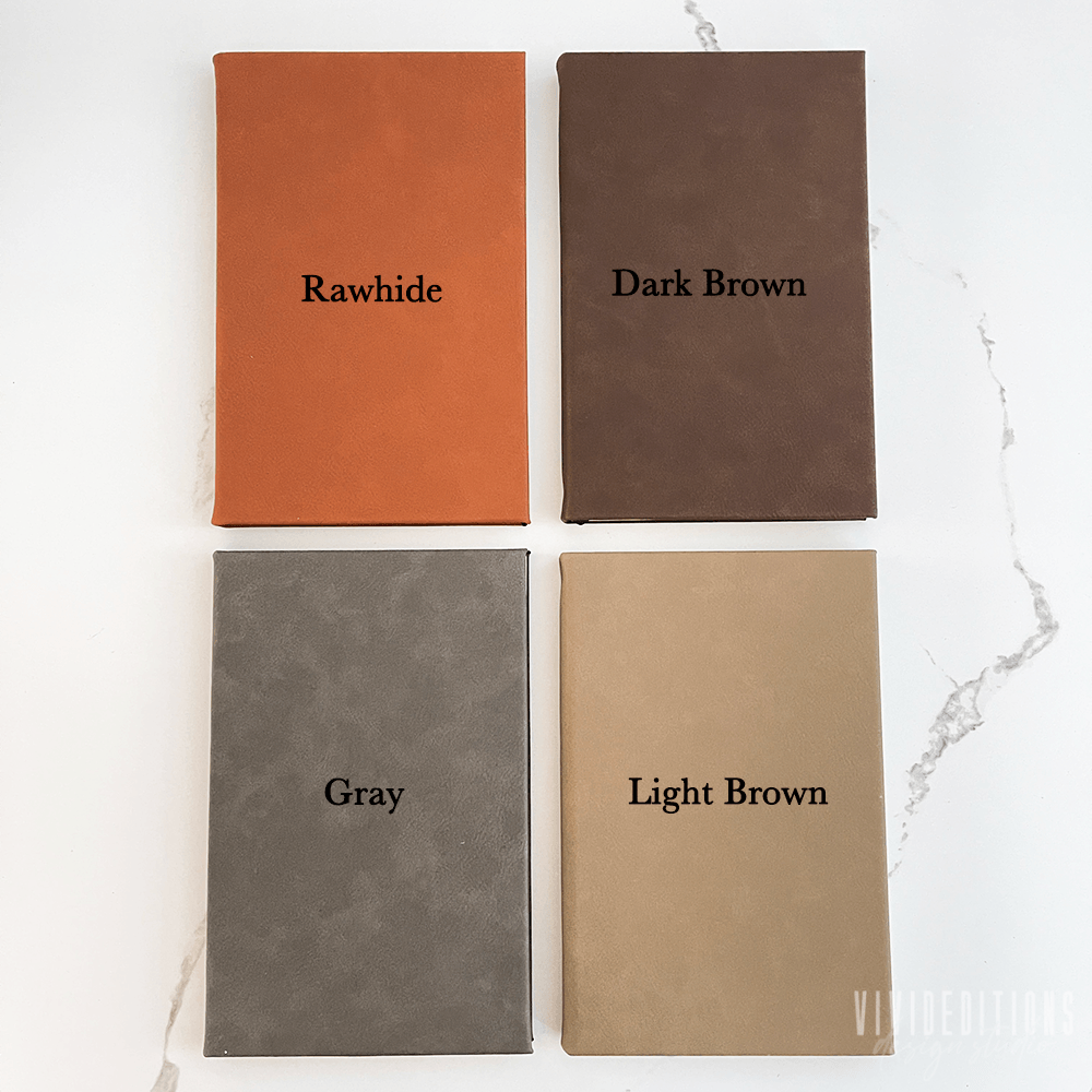 Personalized Engraved Leather Journal (11 designs) - VividEditions