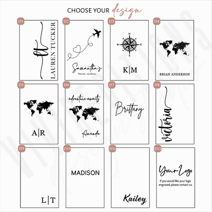 Personalized Engraved Leather Journal (11 designs) - VividEditions