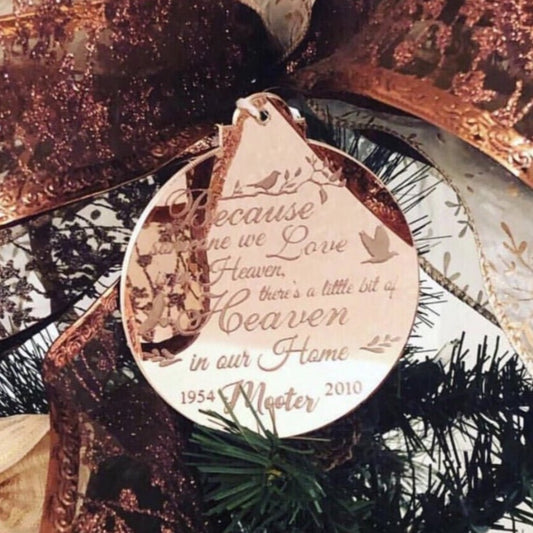 Personalized Remembrance Christmas Ornament - VividEditions